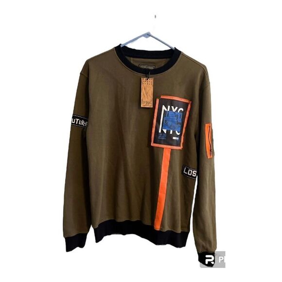 Men’s Bleeker & Mercer Crewneck Sweatshirt Small - Picture 1 of 8
